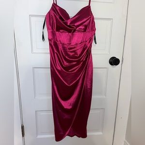 Magenta satin dress worn once from Windsor